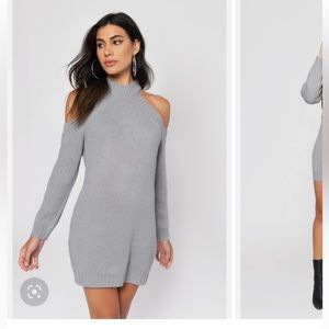 Half Though Vintage Blue Sweater Dress